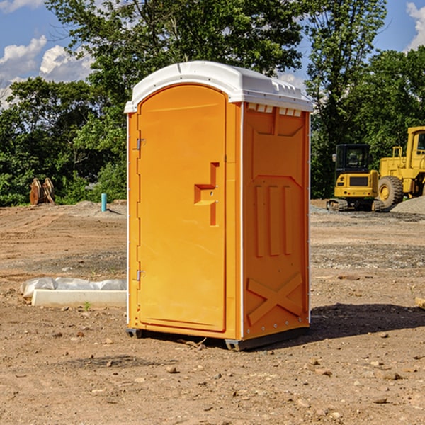 do you offer hand sanitizer dispensers inside the portable restrooms in Croghan